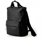 Rucksack Japan Re-Lite Sagami erweiterbar, Farbe: schwarz, blau/petrol, Marke: Aunts & Uncles, Abmessungen in cm: 31x40x11, Bild 2 von 7