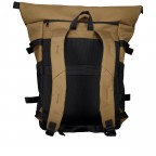 Rucksack New Ham Sebastian LVZ, Farbe: schwarz, cognac, grün/oliv, Marke: Strellson, Abmessungen in cm: 32x53x16, Bild 4 von 6
