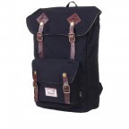 Rucksack American Vintage Größe 26 Liter Black, Farbe: schwarz, Marke: Doughnut, EAN: 4897065900132, Abmessungen in cm: 31x51x16, Bild 2 von 5