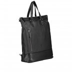 Rucksack Milano Schwarz, Farbe: schwarz, Marke: Hausfelder Manufaktur, EAN: 4251672787218, Abmessungen in cm: 30x38x11, Bild 2 von 11