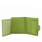 Geldbörse Hibiscus Hellgrün, Farbe: grün/oliv, Marke: Loubs, Abmessungen in cm: 10x12x1, Bild 2 von 2