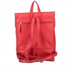 Rucksack Milano Dunkelrot, Farbe: rot/weinrot, Marke: Hausfelder Manufaktur, EAN: 4251672787317, Abmessungen in cm: 25x33x8, Bild 4 von 7
