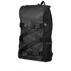 Rucksack Rokko mit Laptopfach 15 Zoll Black, Farbe: schwarz, Marke: Harvest Label, EAN: 4260594130170, Abmessungen in cm: 31x50x14, Bild 2 von 7