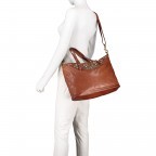 Handtasche Dafne Leder Cognac, Farbe: cognac, Marke: Campomaggi, EAN: 8054302418683, Abmessungen in cm: 36x27x11, Bild 5 von 7