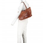 Handtasche Estia Leder Cognac, Farbe: cognac, Marke: Campomaggi, EAN: 8054302400008, Abmessungen in cm: 34x24x13, Bild 4 von 8