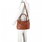 Handtasche Estia Leder Cognac, Farbe: cognac, Marke: Campomaggi, EAN: 8054302400008, Abmessungen in cm: 34x24x13, Bild 6 von 8