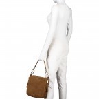 Beuteltasche Serena S Velours Bison Brown, Farbe: braun, Marke: AIGNER, EAN: 4055539267147, Abmessungen in cm: 25x24.5x9, Bild 7 von 8