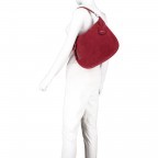 Tasche Suede Ruby, Farbe: rot/weinrot, Marke: Abro, EAN: 4061724118651, Abmessungen in cm: 34x27x10, Bild 6 von 7