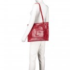 Shopper Toscana Rot, Farbe: rot/weinrot, Marke: Hausfelder Manufaktur, EAN: 4065646000278, Abmessungen in cm: 38x31x7, Bild 4 von 6