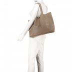 Shopper Dollaro Taupe, Farbe: taupe/khaki, Marke: Hausfelder Manufaktur, EAN: 4065646003828, Abmessungen in cm: 38x31.5x12, Bild 4 von 5