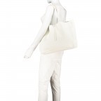 Shopper Dollaro Weiß, Farbe: weiß, Marke: Hausfelder Manufaktur, EAN: 4065646003941, Abmessungen in cm: 38x31.5x12, Bild 4 von 5