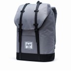 Rucksack Retreat Rubber Straps Volumen 18 Liter Grey Black, Farbe: grau, Marke: Herschel, EAN: 0828432314300, Abmessungen in cm: 34x46x12, Bild 2 von 5