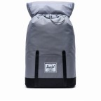 Rucksack Retreat Rubber Straps Volumen 18 Liter Grey Black, Farbe: grau, Marke: Herschel, EAN: 0828432314300, Abmessungen in cm: 34x46x12, Bild 5 von 5