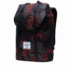 Rucksack Retreat Rubber Straps Volumen 18 Liter Dark Olive Palm, Farbe: schwarz, Marke: Herschel, EAN: 0828432314454, Abmessungen in cm: 34x46x12, Bild 2 von 5