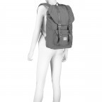 Rucksack Little America einfarbig Volumen 23 Liter Grey Black, Farbe: grau, Marke: Herschel, EAN: 0828432314515, Abmessungen in cm: 28.56x49.9x17.78, Bild 4 von 5