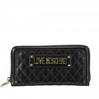 Geldbörse Schwarz, Farbe: schwarz, Marke: Love Moschino, EAN: 8059610634084, Abmessungen in cm: 19.5x10x3, Bild 1 von 4