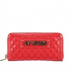 Geldbörse Rot, Farbe: rot/weinrot, Marke: Love Moschino, EAN: 8059610638501, Abmessungen in cm: 19.5x10x3, Bild 1 von 4