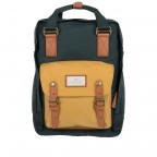 Rucksack Macaroon Bicolor Volumen 16 Liter Slate Green Yellow, Farbe: blau/petrol, Marke: Doughnut, EAN: 4895222501970, Abmessungen in cm: 28x38x11, Bild 1 von 8