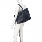 Shopper Dollaro Blau, Farbe: blau/petrol, Marke: Hausfelder Manufaktur, EAN: 4065646003866, Abmessungen in cm: 38x31.5x12, Bild 4 von 5