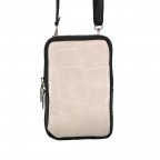 Handytasche Croco mit Schulterriemen Beige, Farbe: beige, Marke: Hausfelder Manufaktur, Abmessungen in cm: 11x17.5x2, Bild 1 von 4