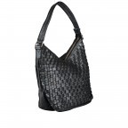 Beuteltasche Soft-Weaving Mila B3.6306 Metallic Graphit, Farbe: anthrazit, Marke: Harbour 2nd, EAN: 4046478041080, Abmessungen in cm: 33x25x12, Bild 2 von 10