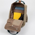 Rucksack Macaroon Glossy Blocking Series Volumen 16 Liter Charcoal Olive, Farbe: grau, Marke: Doughnut, EAN: 4895222503004, Abmessungen in cm: 28x38x11, Bild 5 von 13