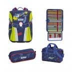Schulranzen Sunny Set 4-teilig Super Knights, Farbe: blau/petrol, Marke: Scout, EAN: 4007953411262, Abmessungen in cm: 30x39x20, Bild 1 von 10
