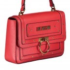 Umhängetasche Borsa Grained Rot, Farbe: rot/weinrot, Marke: Love Moschino, EAN: 8054406577255, Abmessungen in cm: 28.5x19x6, Bild 2 von 8