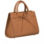 Handtasche Dollaro Cognac, Farbe: cognac, Marke: Hausfelder Manufaktur, EAN: 4065646003446, Abmessungen in cm: 28.5x21x12, Bild 2 von 7