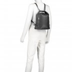 Rucksack / Umhängetasche Dollaro Hellgrau, Farbe: grau, Marke: Hausfelder Manufaktur, EAN: 4065646003095, Abmessungen in cm: 25x31x11, Bild 5 von 12