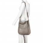 Beuteltasche Leder Grigio Perla, Farbe: grau, Marke: Campomaggi, EAN: 8054302535335, Abmessungen in cm: 40x40x7, Bild 6 von 9