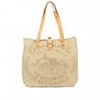 Shopper Canvas X009 Beige Stampa Oro, Farbe: cognac, Marke: Campomaggi, EAN: 8054302544375, Abmessungen in cm: 33x32x16, Bild 1 von 9