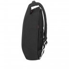 Rucksack Securipak Laptop Backpack 14.1 Zoll mit USB-Anschluss Black Steel, Farbe: schwarz, Marke: Samsonite, EAN: 5400520029706, Abmessungen in cm: 29.5x38.5x12.5, Bild 3 von 11