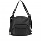 Rucksack / Beuteltasche Schwarz, Farbe: schwarz, Marke: Hausfelder Manufaktur, EAN: 4065646003156, Abmessungen in cm: 29.5x32x14, Bild 1 von 10