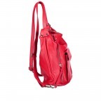 Rucksack / Beuteltasche Rot, Farbe: rot/weinrot, Marke: Hausfelder Manufaktur, EAN: 4065646003163, Abmessungen in cm: 29.5x32x14, Bild 3 von 10