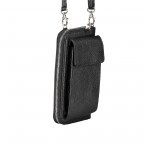 Handytasche mit Schulterriemen Schwarz, Farbe: schwarz, Marke: Hausfelder Manufaktur, Abmessungen in cm: 11x20x5.5, Bild 2 von 10