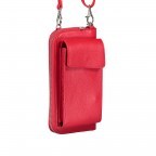 Handytasche mit Schulterriemen Rot, Farbe: rot/weinrot, Marke: Hausfelder Manufaktur, Abmessungen in cm: 11x20x5.5, Bild 2 von 9