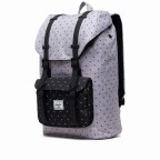 Rucksack Little America Medium Rubber Straps Volumen 14 Liter Polka Dot Crosshatch Grey Black, Farbe: grau, Marke: Herschel, EAN: 0828432372911, Abmessungen in cm: 28x43x12, Bild 2 von 5