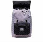 Rucksack Little America Medium Rubber Straps Volumen 14 Liter Polka Dot Crosshatch Grey Black, Farbe: grau, Marke: Herschel, EAN: 0828432372911, Abmessungen in cm: 28x43x12, Bild 5 von 5