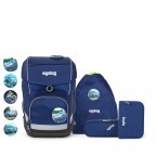 Schulranzen Cubo Set 5-teilig BlaulichtBär, Farbe: blau/petrol, Marke: Ergobag, EAN: 4057081077274, Abmessungen in cm: 25x40x20, Bild 1 von 7