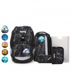 Schulranzen Pack Glow Edition Set 6-teilig Super ReflektBär Glow, Farbe: schwarz, Marke: Ergobag, EAN: 4057081077120, Abmessungen in cm: 25x35x22, Bild 1 von 7
