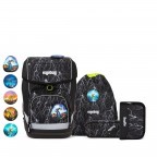 Schulranzen Cubo Glow Edition Set 5-teilig Super ReflektBär Glow, Farbe: schwarz, Marke: Ergobag, EAN: 4057081077403, Abmessungen in cm: 25x40x20, Bild 1 von 7