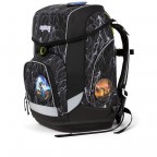 Schulranzen Cubo Glow Edition Set 5-teilig Super ReflektBär Glow, Farbe: schwarz, Marke: Ergobag, EAN: 4057081077403, Abmessungen in cm: 25x40x20, Bild 3 von 7