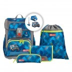 Schulranzen Cloud Set 5-teilig City Cops, Farbe: blau/petrol, Marke: Step by Step, EAN: 4047443416377, Abmessungen in cm: 28x37.5x20, Bild 1 von 15