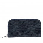 Geldbörse Snake Dunkelblau, Farbe: blau/petrol, Marke: Hausfelder Manufaktur, EAN: 4065646001657, Abmessungen in cm: 20x11x2, Bild 1 von 5