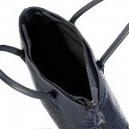 Handtasche Croco Dunkelblau, Farbe: blau/petrol, Marke: Hausfelder Manufaktur, EAN: 4065646003552, Abmessungen in cm: 26x25x13, Bild 6 von 7