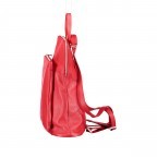 Rucksack / Umhängetasche Dollaro Rot, Farbe: rot/weinrot, Marke: Hausfelder Manufaktur, EAN: 4065646003033, Abmessungen in cm: 29x38x11, Bild 3 von 8