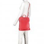 Rucksack / Umhängetasche Dollaro Rot, Farbe: rot/weinrot, Marke: Hausfelder Manufaktur, EAN: 4065646003033, Abmessungen in cm: 29x38x11, Bild 6 von 8