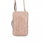 Handytasche Croco mit Schulterriemen Rosa, Farbe: rosa/pink, Marke: Hausfelder Manufaktur, EAN: 4065646001978, Abmessungen in cm: 11x17.5x2, Bild 1 von 4