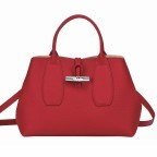 Handtasche Roseau Handtasche M Rot, Farbe: rot/weinrot, Marke: Longchamp, EAN: 3597921848264, Abmessungen in cm: 30x23.5x12, Bild 1 von 6